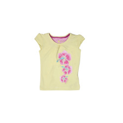 Girls Printed Yellow Top