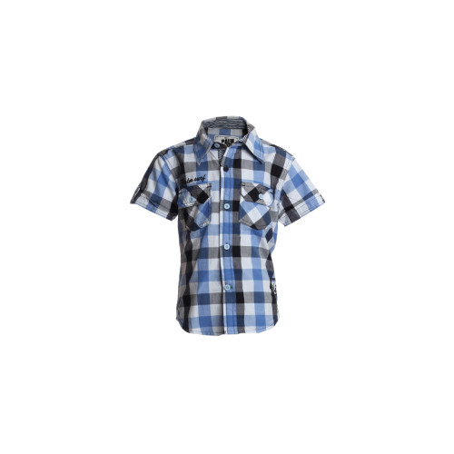 Palm Tree Boys Check Blue Shirt
