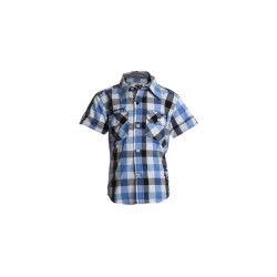 Palm Tree Boys Check Blue Shirt