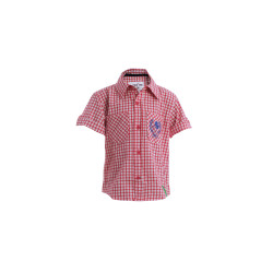 Palm Tree Boys Check Red Shirt