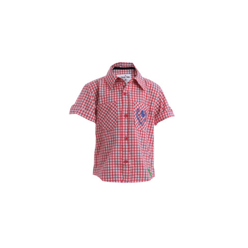 Palm Tree Boys Check Red Shirt