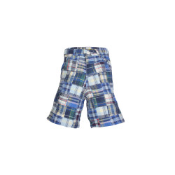 Boys Check Blue Shorts Boys Check Blue Shorts