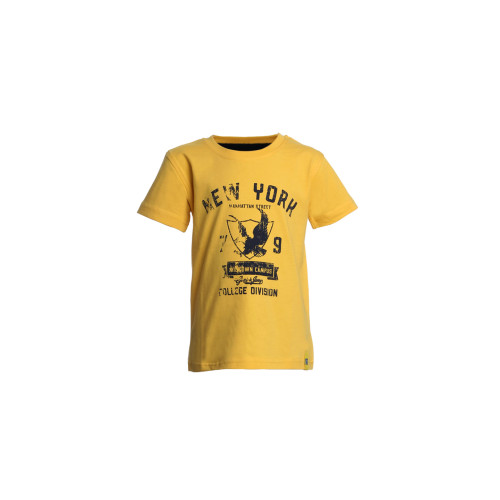 Boys Printed Yellow T-shirt
