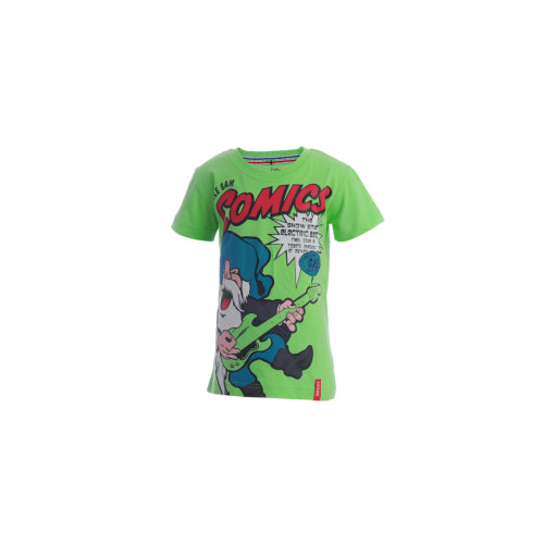 Boys Printed Green T-shirt