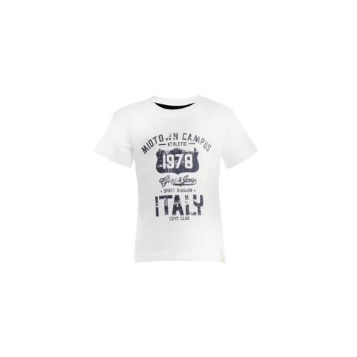 Boys Printed White T-shirt