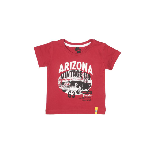 Boys Printed Red T-shirt