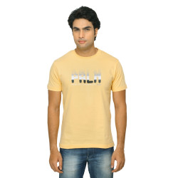 Men Yellow T-shirt with Printed Detail Men Yellow T-shirt with Printed Detail