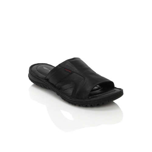 Red Tape Men Black Sandals