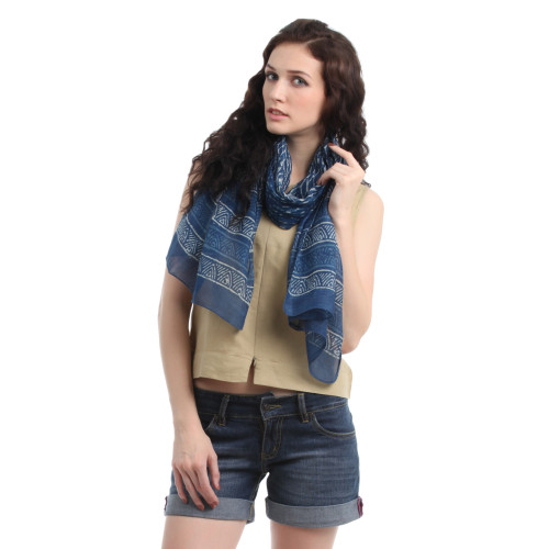 Women Blue Stole