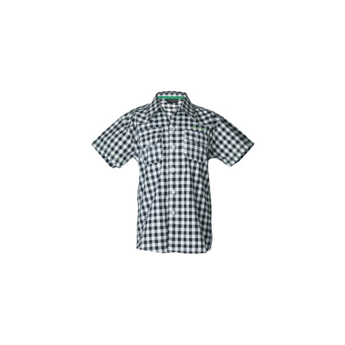Boys Check Black Shirt