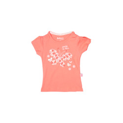 Girls Printed Peach Top