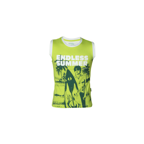 Boys Printed Green T-shirt