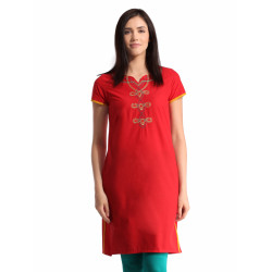 Women Red Kurta