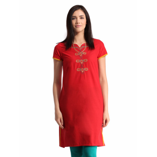 Women Red Kurta