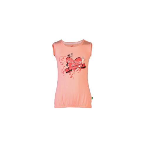 Girls Printed Peach Top