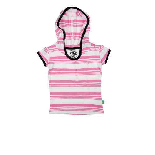 Girls Striped Pink Top