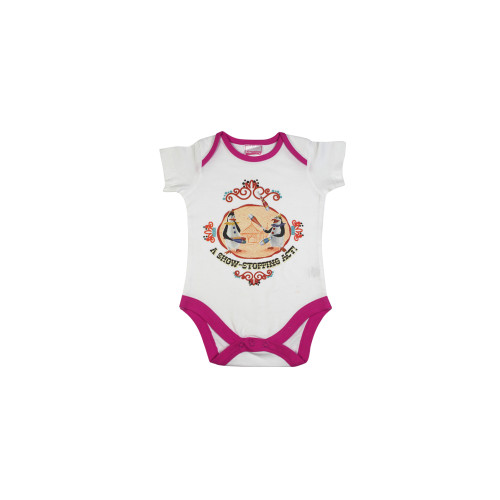 Madagascar3 Infant Girls White Snapsuit Romper