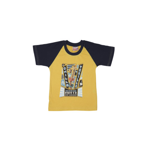 Madagascar3 Boys Yellow Printed T-Shirt