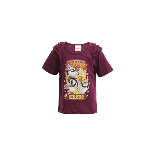 Madagascar3 Girls Purple Printed T-Shirt