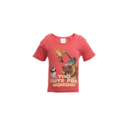 Madagascar3 Girls Soft Red Printed T-Shirt Madagascar3 Girls Soft Red Printed T-Shirt