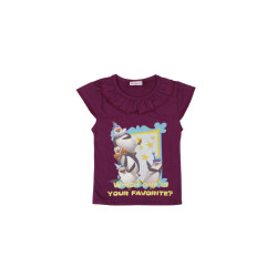 Madagascar3 Girls Purple Printed T-Shirt Madagascar3 Girls Purple Printed T-Shirt