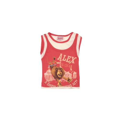 Madagascar3 Girls Soft Red Printed T-Shirt