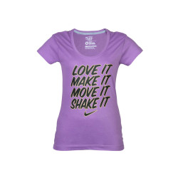 Women Printed Scoop Lavender T-shirt