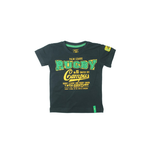 Boys Printed Navy Blue T-shirt