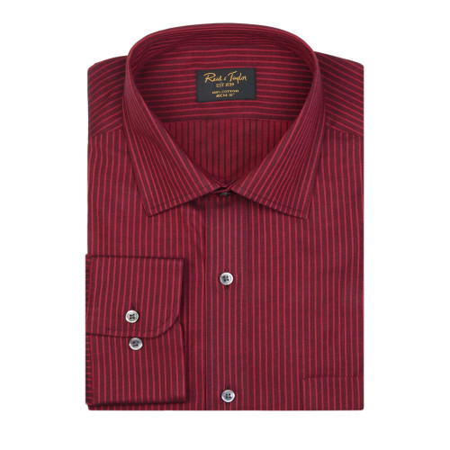 Men Red Striped Shirt