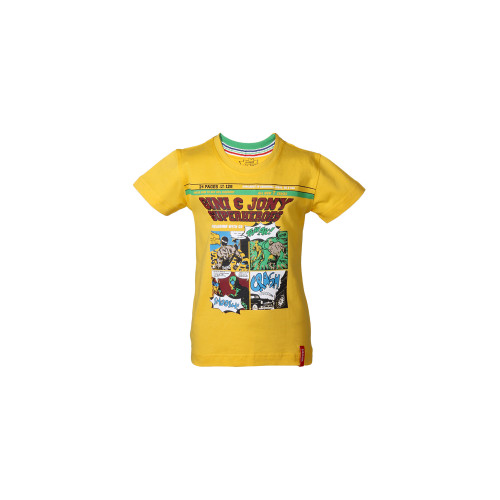 Boys Printed Yellow T-shirt
