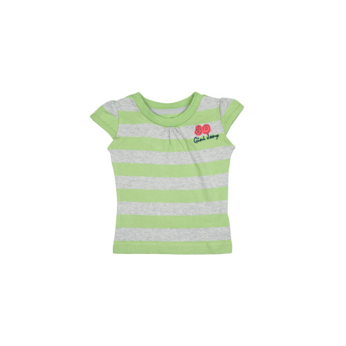 Girls Striped Green Top