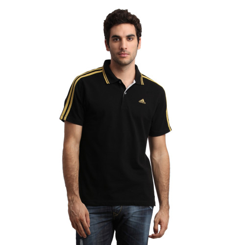 Men Black Polo T-Shirt