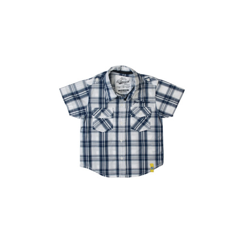 Boys Check Blue Shirt