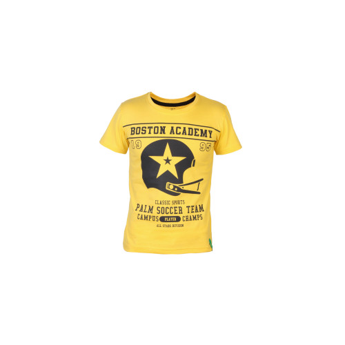 Boys Printed Yellow T-Shirt