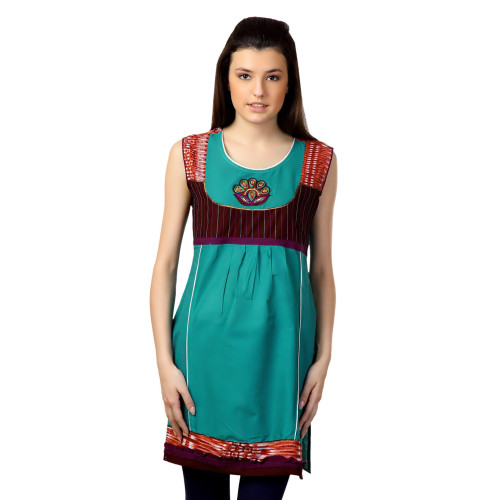 Span Women Green Kurta