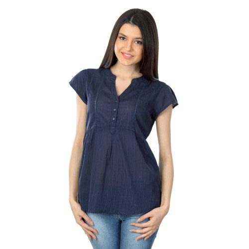 Women Rosa Navy Blue Top