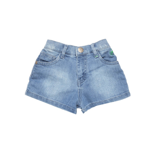 Girls Woven Blue Shorts