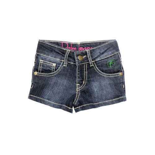 Girls Woven Navy Blue Shorts