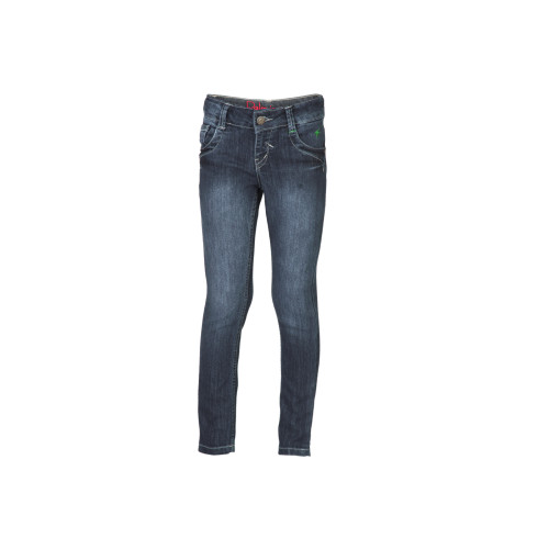 Girls Woven Navy Blue Jeans