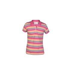 Grils Polo Striped Pink T-shirt