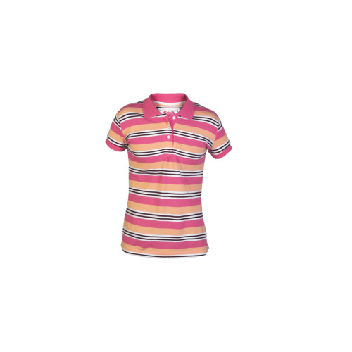 Grils Polo Striped Pink T-shirt