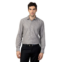 Mark Taylor Men Brown Striped Shirt