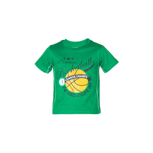 Boys Printed Green T-shirt