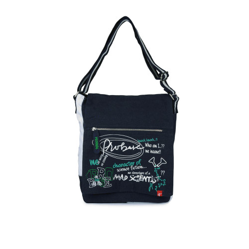Men Navy Blue Messenger Bag