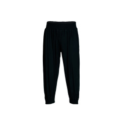 Girls Elasticated Black Capris