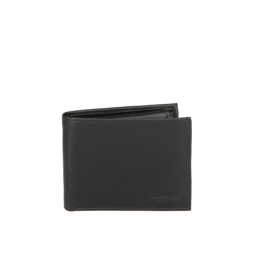 American Tourister Men Black Coin Passcase Wallet