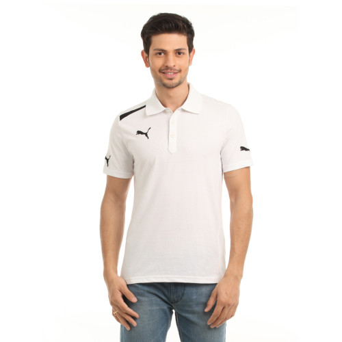 Men White PowerCat TT 1.12 Polo T-shirt