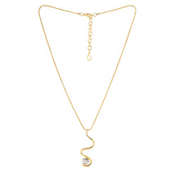 Women Gold Pendant with Chain