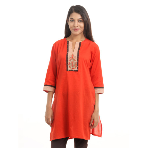Women Orange Kurta