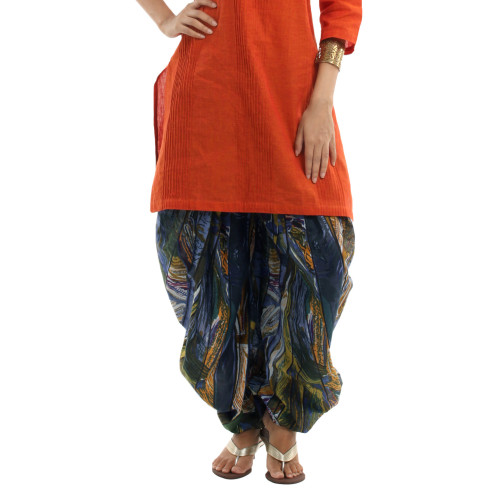 Women Blue & Yellow Jodhpuri Salwar